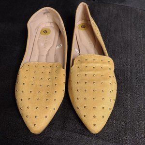 Olivia & Kate Suede Studded Loafers Size 8 NWOT
